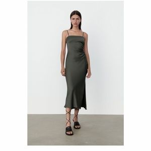 Zara satin lingerie dress